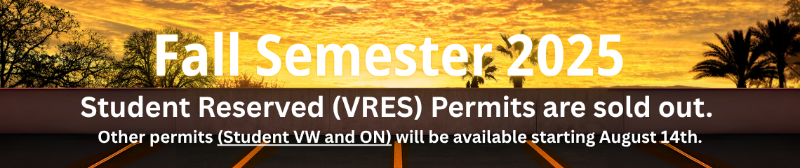 Student Reserved Permits Sold Out